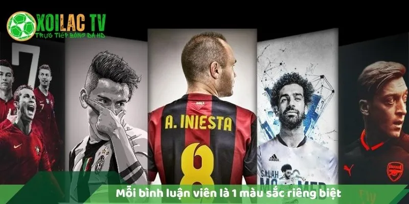 Top 5 Bình Luận Viên Hot Trên Xoilac TV 6 Tại Xoilac TV mỗi bình luận viên là 1 màu sắc riêng biệt